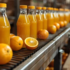 fresh-orange-juice-bottling-line-food-processing-plant-industrial-production-quality-control-generative-ai-showcasing-323881363